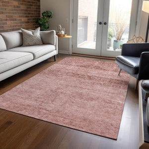 HomeRoots 5' Blush and Mauve Medallion Area Rug - Stylish, Washable Indoor/Outdoor Rug for Versatile Spaces 8' X 10' 616103