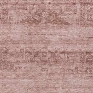 HomeRoots 5' Blush and Mauve Medallion Area Rug - Stylish, Washable Indoor/Outdoor Rug for Versatile Spaces 10' X 14' 616105