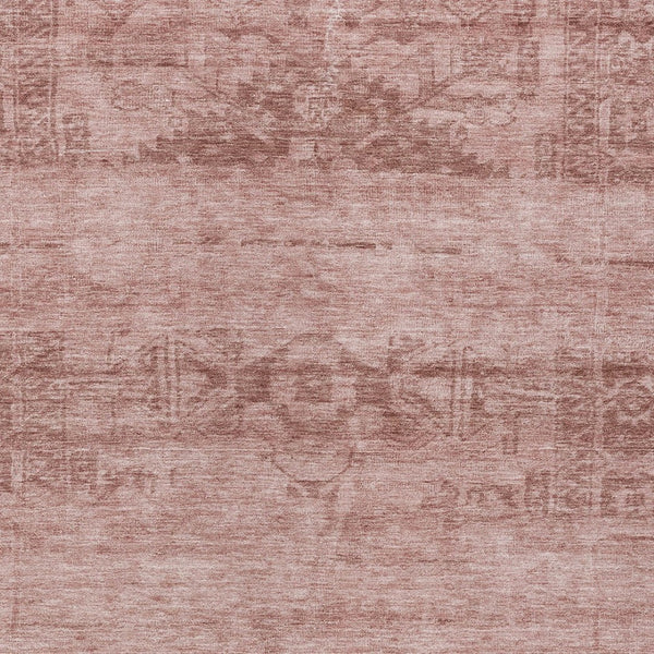 HomeRoots 5' Blush and Mauve Medallion Area Rug - Stylish, Washable Indoor/Outdoor Rug for Versatile Spaces 10' X 14' 616105
