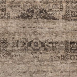 HomeRoots 5' Durable Brown and Taupe Medallion Area Rug – Washable, Versatile for Indoor and Outdoor Spaces 5' X 8' 616107