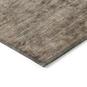 HomeRoots 5' Durable Brown and Taupe Medallion Area Rug – Washable, Versatile for Indoor and Outdoor Spaces 9' X 12' 616110