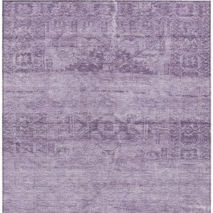 HomeRoots 5' Vibrant Plum and Purple Medallion Indoor Outdoor Area Rug – Durable, Washable, Stylish Design 5' X 8' 616125
