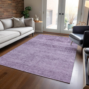 HomeRoots 5' Vibrant Plum and Purple Medallion Indoor Outdoor Area Rug – Durable, Washable, Stylish Design 5' X 8' 616125