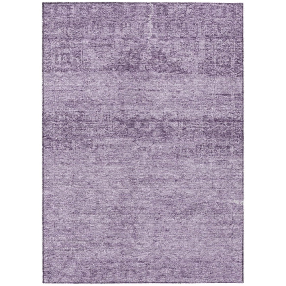 HomeRoots 9' X 12' Plum & Purple Medallion Area Rug – Durable, Washable Indoor/Outdoor Design for Any Space 616128