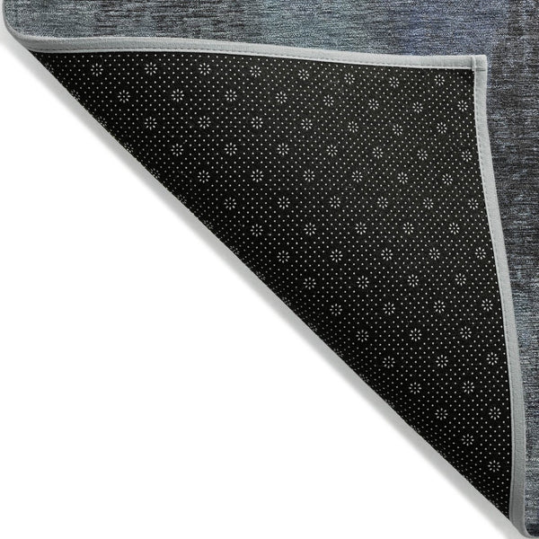 HomeRoots 5' Blue and Gray Abstract Washable Indoor Outdoor Area Rug - Durable, Stylish, Easy Care for Any Space 5' X 8' 616137