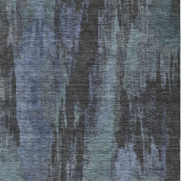 HomeRoots 5' Blue and Gray Abstract Washable Indoor Outdoor Area Rug - Durable, Stylish, Easy Care for Any Space 5' X 8' 616137