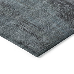 HomeRoots 5' Blue and Gray Abstract Washable Indoor Outdoor Area Rug - Durable, Stylish, Easy Care for Any Space 9' X 12' 616140