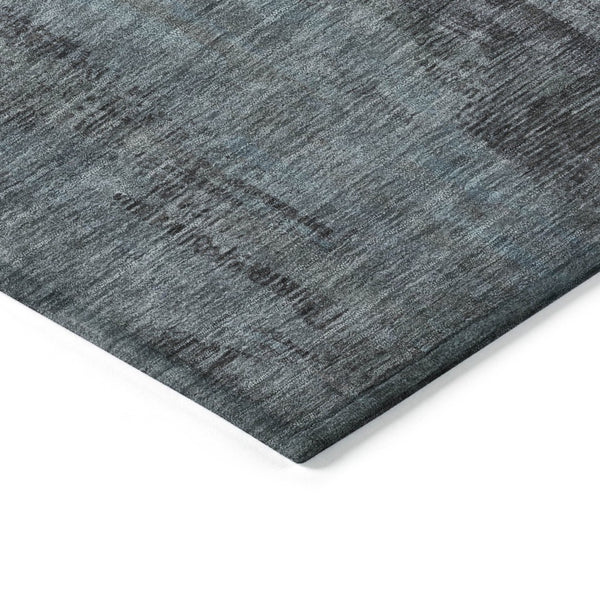 HomeRoots 5' Blue and Gray Abstract Washable Indoor Outdoor Area Rug - Durable, Stylish, Easy Care for Any Space 10' X 14' 616141
