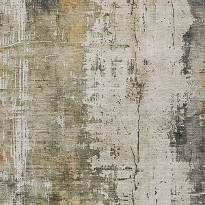 HomeRoots 5' Contemporary Olive Green and Ivory Abstract Area Rug - Washable, Durable for Indoor & Outdoor Use 5' X 8' 616179