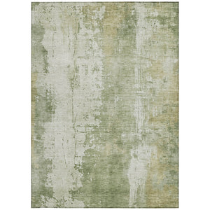 HomeRoots 5' Sage and Ivory Abstract Area Rug - Stylish, Durable, Washable Indoor/Outdoor Design for Any Space 5' X 8' 616191