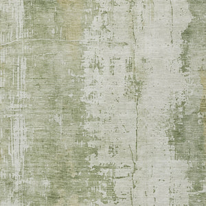 HomeRoots 5' Sage and Ivory Abstract Area Rug - Stylish, Durable, Washable Indoor/Outdoor Design for Any Space 10' X 14' 616195