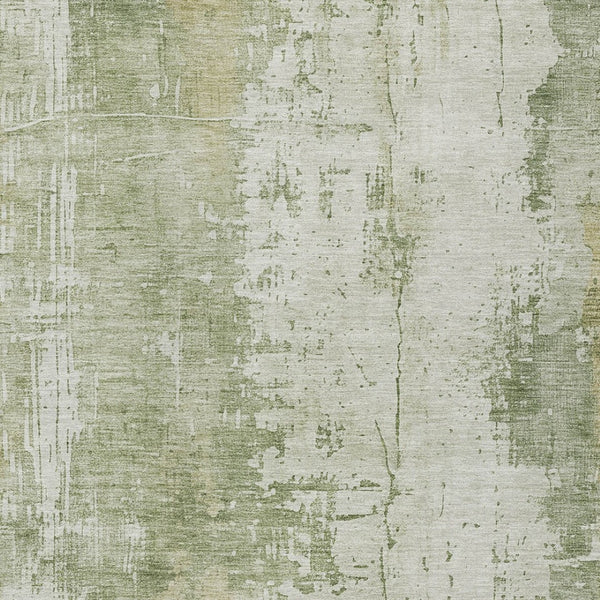 HomeRoots 5' Sage and Ivory Abstract Area Rug - Stylish, Durable, Washable Indoor/Outdoor Design for Any Space 10' X 14' 616195