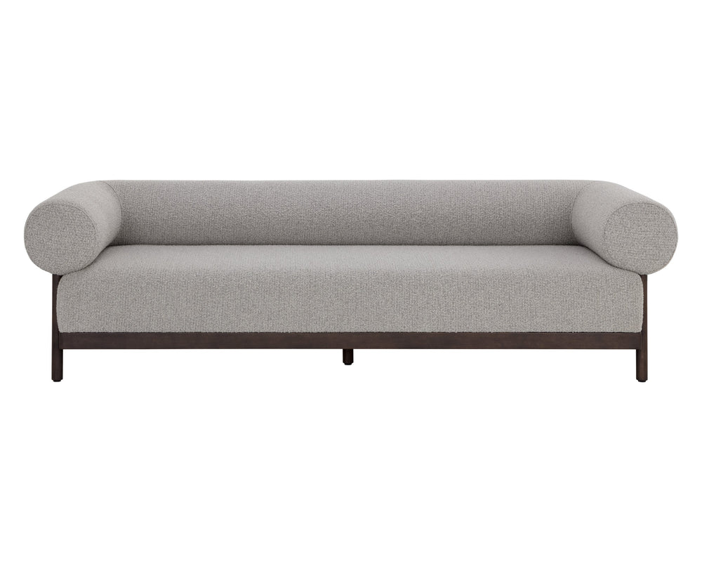 Sunpan Bromley Sofa - Elegant Handcrafted Design with Comfortable Wide Arms and Unique Wood Detailing Brown / Altro Cappuccino