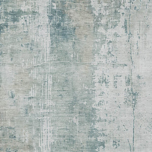 HomeRoots 5' Turquoise and Ivory Abstract Area Rug - Machine Washable, Durable for Indoor and Outdoor Use 10' X 14' 616207