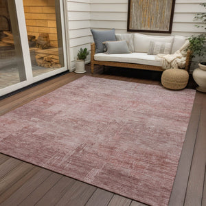 HomeRoots 5' Abstract Blush and Pink Washable Area Rug – Stylish, Durable, Indoor/Outdoor Solution for Any Space 5' X 8' 616221