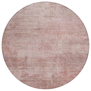 HomeRoots 5' Abstract Blush and Pink Washable Area Rug – Stylish, Durable, Indoor/Outdoor Solution for Any Space 8' Round 616222