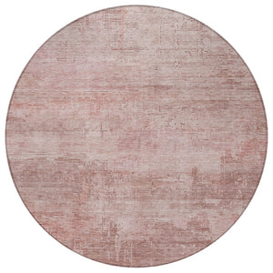 HomeRoots 5' Abstract Blush and Pink Washable Area Rug – Stylish, Durable, Indoor/Outdoor Solution for Any Space 8' Round 616222