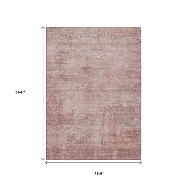HomeRoots 5' Abstract Blush and Pink Washable Area Rug – Stylish, Durable, Indoor/Outdoor Solution for Any Space 9' X 12' 616224