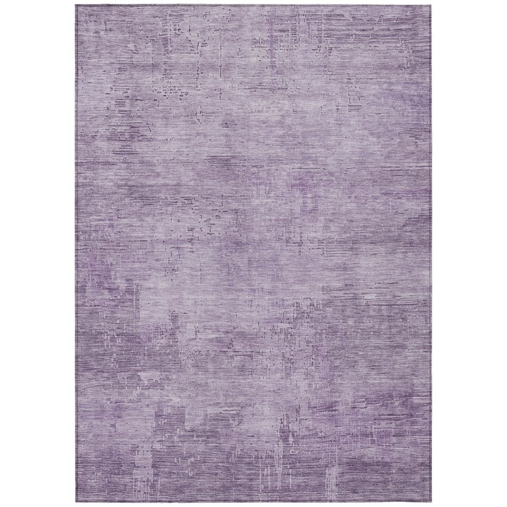 HomeRoots 5' Modern Lavender and Plum Abstract Rug - Durable, Washable Indoor/Outdoor Comfort for Any Space 5' X 8' 616239