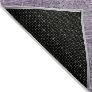 HomeRoots 5' Modern Lavender and Plum Abstract Rug - Durable, Washable Indoor/Outdoor Comfort for Any Space 5' X 8' 616239