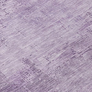 HomeRoots 5' Modern Lavender and Plum Abstract Rug - Durable, Washable Indoor/Outdoor Comfort for Any Space 8' Round 616240