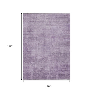 HomeRoots 5' Modern Lavender and Plum Abstract Rug - Durable, Washable Indoor/Outdoor Comfort for Any Space 8' X 10' 616241