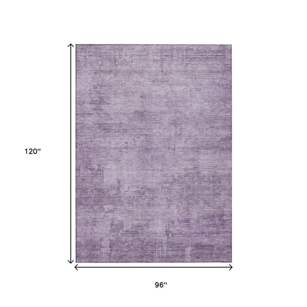 HomeRoots 5' Modern Lavender and Plum Abstract Rug - Durable, Washable Indoor/Outdoor Comfort for Any Space 8' X 10' 616241
