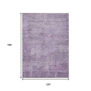 HomeRoots 5' Modern Lavender and Plum Abstract Rug - Durable, Washable Indoor/Outdoor Comfort for Any Space 10' X 14' 616243