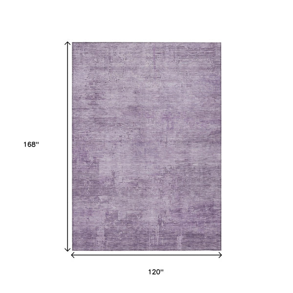 HomeRoots 5' Modern Lavender and Plum Abstract Rug - Durable, Washable Indoor/Outdoor Comfort for Any Space 10' X 14' 616243