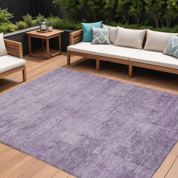 HomeRoots 5' Modern Lavender and Plum Abstract Rug - Durable, Washable Indoor/Outdoor Comfort for Any Space 10' X 14' 616243