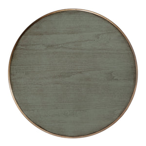 Butler Specialty Company Hellinger Round Wood End Table With Open Shelf For Elegant Home Décor Pastel Green Rubberwood,Cherry Veneer,Mdf 6162482-butler