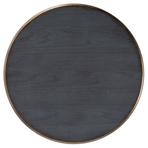 Butler Specialty Company Hellinger Round Wood End Table With Open Shelf For Elegant Home Décor Pastel Blue Rubberwood,Cherry Veneer,Mdf 6162483-butler