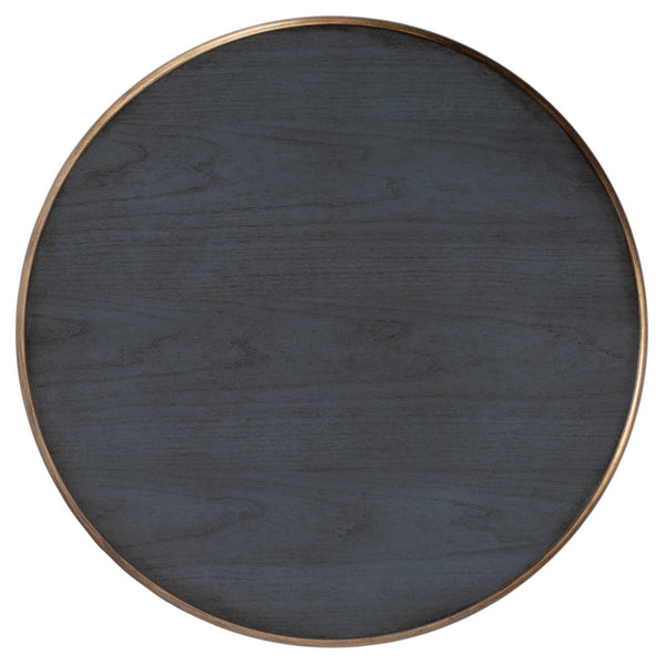 Butler Specialty Company Hellinger Round Wood End Table With Open Shelf For Elegant Home Décor Pastel Blue Rubberwood,Cherry Veneer,Mdf 6162483-butler