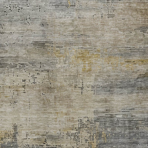 HomeRoots 5' Elegant Pewter & Wheat Abstract Area Rug - Washable, Durable, Perfect for Indoor/Outdoor Use 9' X 12' 616248