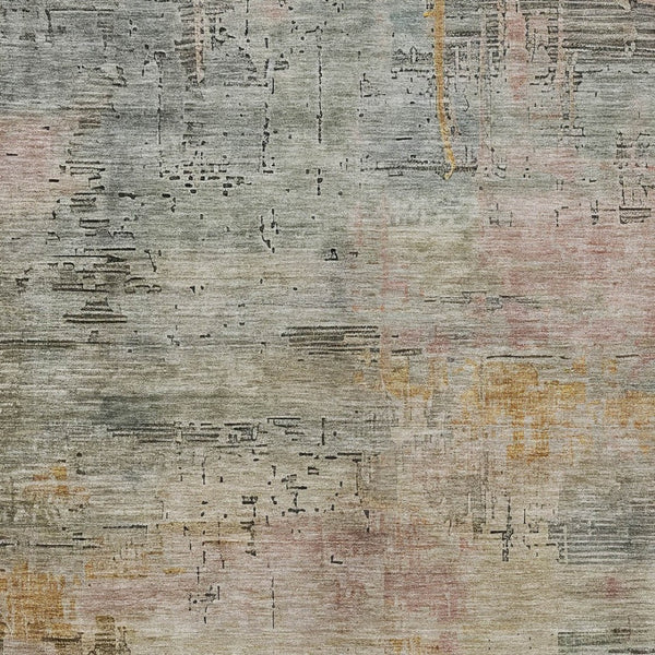 HomeRoots 5' Abstract Sage and Beige Washable Area Rug - Durable, Stylish, Perfect for Indoor and Outdoor Spaces 8' X 10' 616253