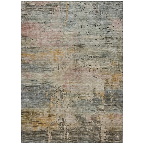 HomeRoots 9' X 12' Durable Sage and Beige Abstract Area Rug - Stylish Indoor/Outdoor Design, Easy Care! 616254