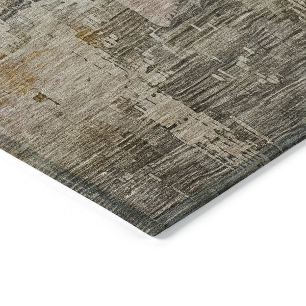 HomeRoots 5' Abstract Sage and Beige Washable Area Rug - Durable, Stylish, Perfect for Indoor and Outdoor Spaces 10' X 14' 616255