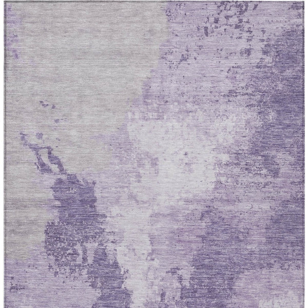 HomeRoots 5' Abstract Plum and Purple Washable Area Rug - Durable Indoor/Outdoor Design for High-Traffic Spaces 5' X 8' 616323
