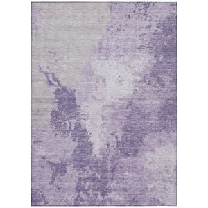 HomeRoots 5' Abstract Plum and Purple Washable Area Rug - Durable Indoor/Outdoor Design for High-Traffic Spaces 5' X 8' 616323