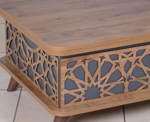 English Elm Rio Smart Adjustable Height Coffee Table - Modern Anthracite Centerpiece With Storage & Style B029P206615-GIGA