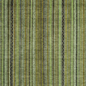 HomeRoots 5' Refresh Your Space with a Bold Green, Gold & Gray Striped Durable Washable Area Rug for Indoors & Outdoors 5' X 8' 616371
