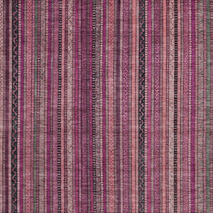 HomeRoots 5' Stylish Pink Mauve and Blush Striped Washable Area Rug for Indoor and Outdoor Spaces, Durable Design 9' X 12' 616380