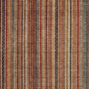 HomeRoots 5' Striped Washable Area Rug in Rust, Taupe & Gray – Stylish Indoor/Outdoor Home Décor Solution 5' X 8' 616383