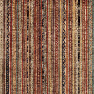 HomeRoots 5' Striped Washable Area Rug in Rust, Taupe & Gray – Stylish Indoor/Outdoor Home Décor Solution 8' X 10' 616385