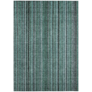 HomeRoots 9' Indoor Outdoor Area Rug in Teal Blue, Aqua & Gray - Stylish, Washable, Durable, Versatile Design 616392