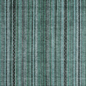 HomeRoots 9' Indoor Outdoor Area Rug in Teal Blue, Aqua & Gray - Stylish, Washable, Durable, Versatile Design 616392