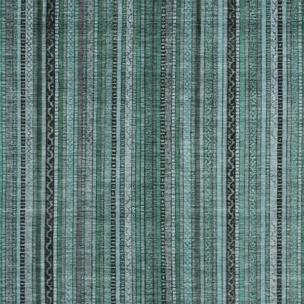 HomeRoots 9' Indoor Outdoor Area Rug in Teal Blue, Aqua & Gray - Stylish, Washable, Durable, Versatile Design 616392