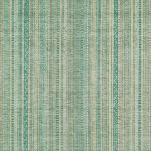 HomeRoots 5' Aqua Beige Teal Striped Area Rug - Durable, Washable Indoor/Outdoor Design for Coastal Style 8' X 10' 616403