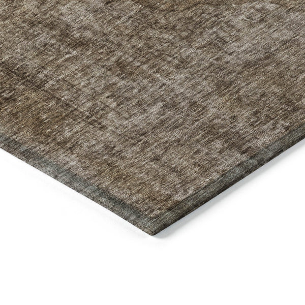HomeRoots 5' Brown and Beige Medallion Washable Indoor Outdoor Area Rug for Elegant Spaces and Easy Care 8' X 10' 616421