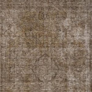 HomeRoots 5' Brown and Beige Medallion Washable Indoor Outdoor Area Rug for Elegant Spaces and Easy Care 8' X 10' 616421